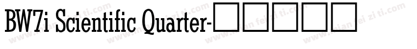 BW7i Scientific Quarter字体转换